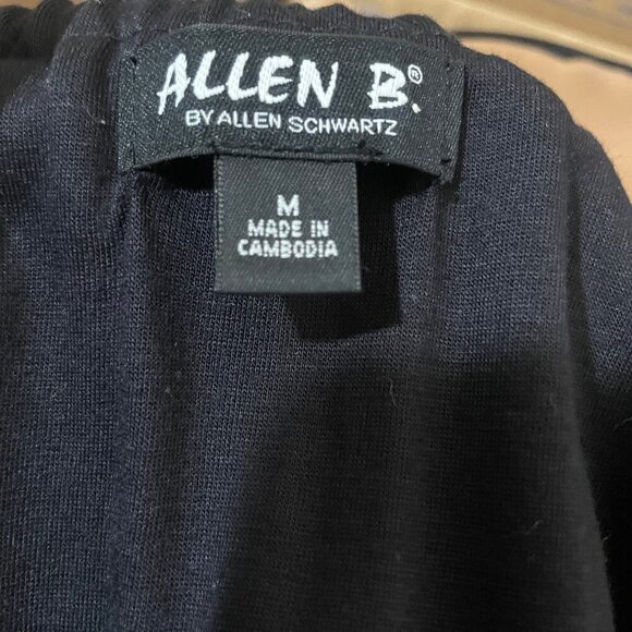 Allen Schwartz Black Ruched V-Neck Faux Silk Gold Halter Maxi Dress Size Med - Picture 8 of 10